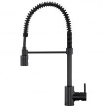 Gerber Plumbing DH450188BS - The Foodie Noir 1H Pre-Rinse Pull-Down Kitchen Faucet 1.75gpm Satin Black