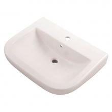Gerber Plumbing G0012592 - Wicker Park Ped Top Or Wall Hung Lav 24.63''x19.38'' Single Hole White
