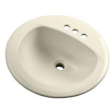 Gerber Plumbing G001288409CH - Maxwell S-Rim Lav 19''Round 4''CC in Trapezoid Carton Biscuit
