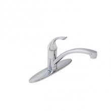 Gerber Plumbing G0040010 - Viper 1H Kitchen Faucet w/out Spray & w/ Deck Plate 1.75gpm Chrome