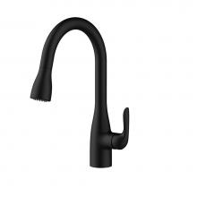 Gerber Plumbing G0040164BS - Viper 1H Pull-Down Kitchen Faucet w/ Deck Plate 1.75gpm Satin Black