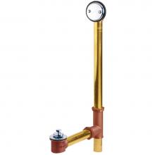 Gerber Plumbing G00418537592 - Gerber Classics Lift & Turn Drain for Roman Tub with Brass Ferrules & Drain in Shoe Instal
