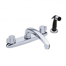 Gerber Plumbing G0042216 - Gerber Classics 2H Kitchen Faucet Deck Plate Mounted w/ Spray 1.75gpm Chrome