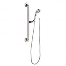 Gerber Plumbing G0044735CW - ADA Compliant Grab Bar w/ 2 Function Handshower 2.5gpm White