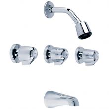 Gerber Plumbing G004803083 - Gerber Classics Three Handle Sliding Sleeve Escutcheon Tub & Shower Fitting with IPS/Sweat Con