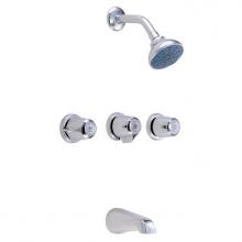 Gerber Plumbing G0048031 - Gerber Classics Three Handle Threaded Escutcheon Tub & Shower Fitting with Sweat Connections &