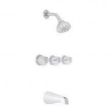 Gerber Plumbing G004803183 - Gerber Classics Three Handle Sliding Sleeve Escutcheon Tub & Shower Fitting with Sweat Connect