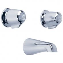 Gerber Plumbing G004881083 - Gerber Classics 2H Tub Fitting w/ Sliding Sleeve Escutcheon Tub Spout 8'' Centers Chrome