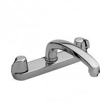 Gerber Plumbing G0742426 - Gerber Classics 2H Kitchen Faucet Deck Plate Mounted w/out Spray & w/ Metal Fluted Handles &am