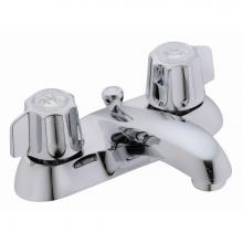 Gerber Plumbing G0743431 - Gerber Classics 2H Centerset Lavatory Faucet w/ Metal Fluted Handles & Metal Pop-Up Drain 1.2g