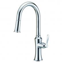 Gerber Plumbing D454028 - Draper 1H Kitchen Pull-Down Kitchen Faucet w/ Snapback 1.75gpm Chrome