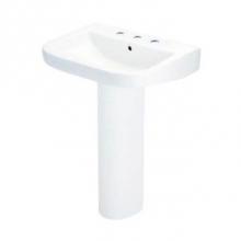 Gerber Plumbing G0022599 - Wicker Park Standard 8''CC Ped Lav Combo: G0012599 Lav w/ G0029845 Ped White