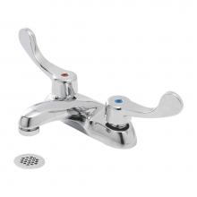 Gerber Plumbing GC044542 - Commercial 2H Centerset Lavatory Faucet w/ Wrist Blade Handles & Grid Strainer 0.5gpm Chrome