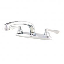 Gerber Plumbing GC444019 - Commercial 2H Kitchen Faucet w/ Lever Handles & w/out Spray 1.75gpm Chrome