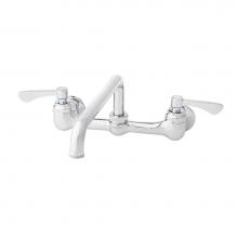 Gerber Plumbing GC444333 - Commercial 2H Wall Mount Kitchen Faucet w/ Lever Handles & 12'' Swing Spout 1.75gpm