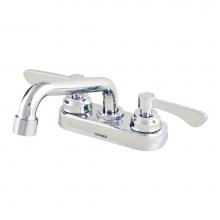 Gerber Plumbing GC444542 - Commercial 2H Centerset Lavatory Faucet w/ Grid Strainer & Plug 0.5gpm Chrome