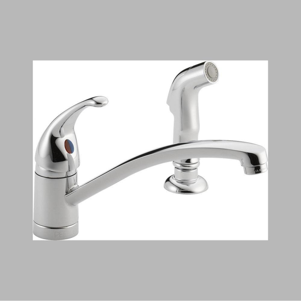 Peerless Tunbridge: Single Handle Kitchen Faucet with Matching Side Spray