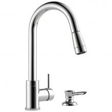 Peerless P188104LF-SD - Peerless Apex: Integrated Pull-Down Kitchen Faucet with Soap Dispenser