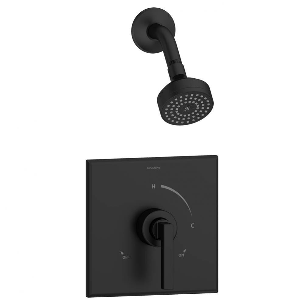 Duro Single Handle 1-Spray Shower Trim in Matte Black - 1.5 GPM (Valve Not Included)