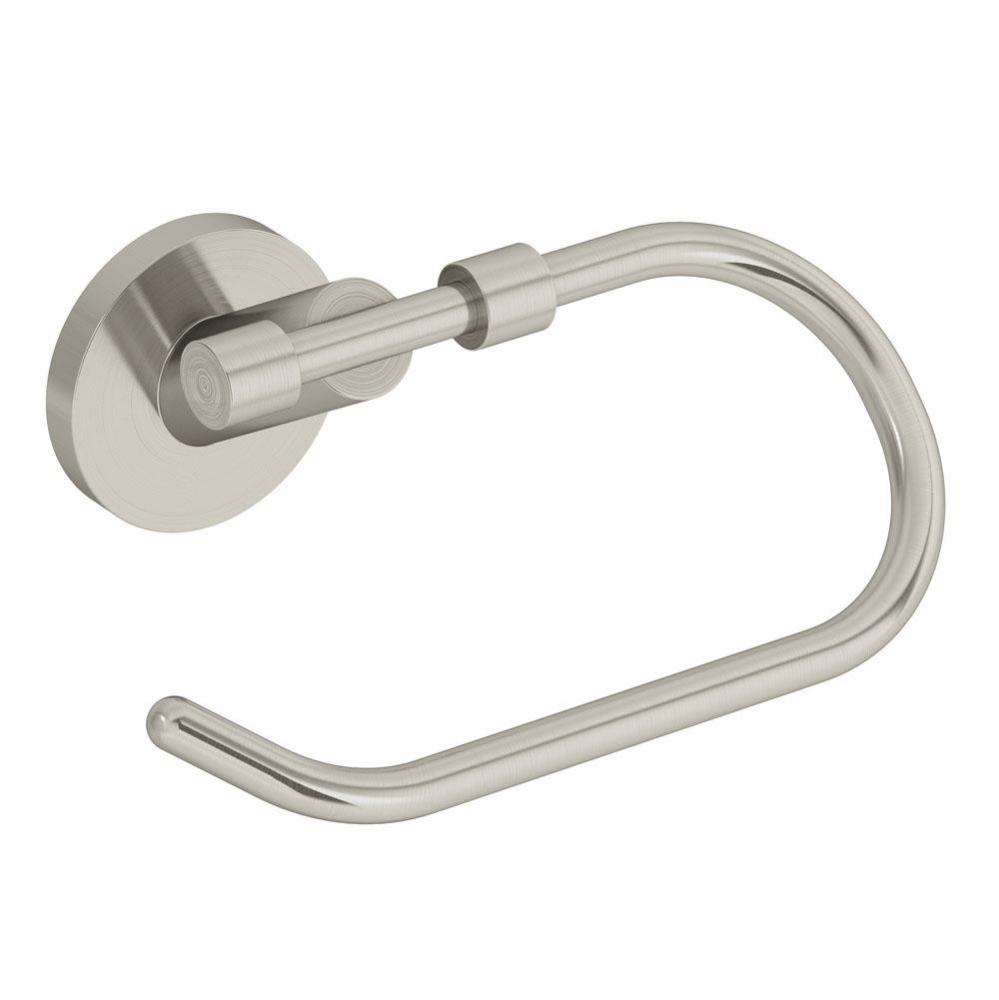 Sereno Wall-Mounted Toilet Paper Holder with Cover in Satin Nickel