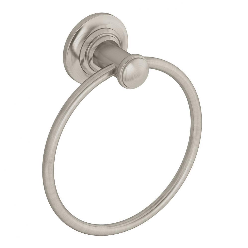 Winslet Wall-Mounted Towel Ring in Satin Nickel