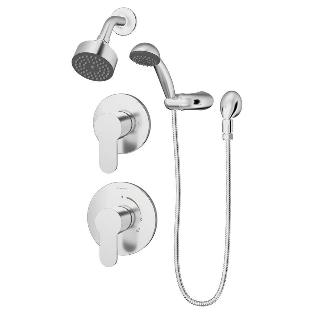Identity 2-Handle 1-Spray Shower Trim with 1-Spray Hand Shower in Polished Chrome (Valves Not Incl