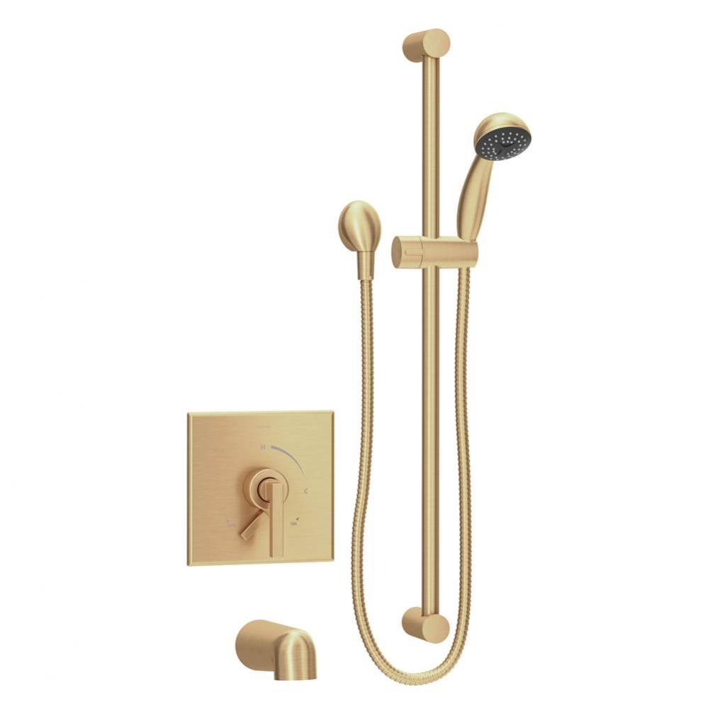 Duro Single Handle 1-Spray Tub and Hand Shower Trim in Brushed Bronze - 1.5 GPM (Valve Not Include