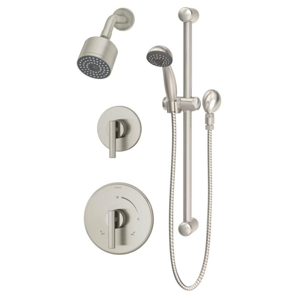 Dia 2-Handle 1-Spray Shower Trim with 1-Spray Hand Shower in Satin Nickel (Valves Not Included)
