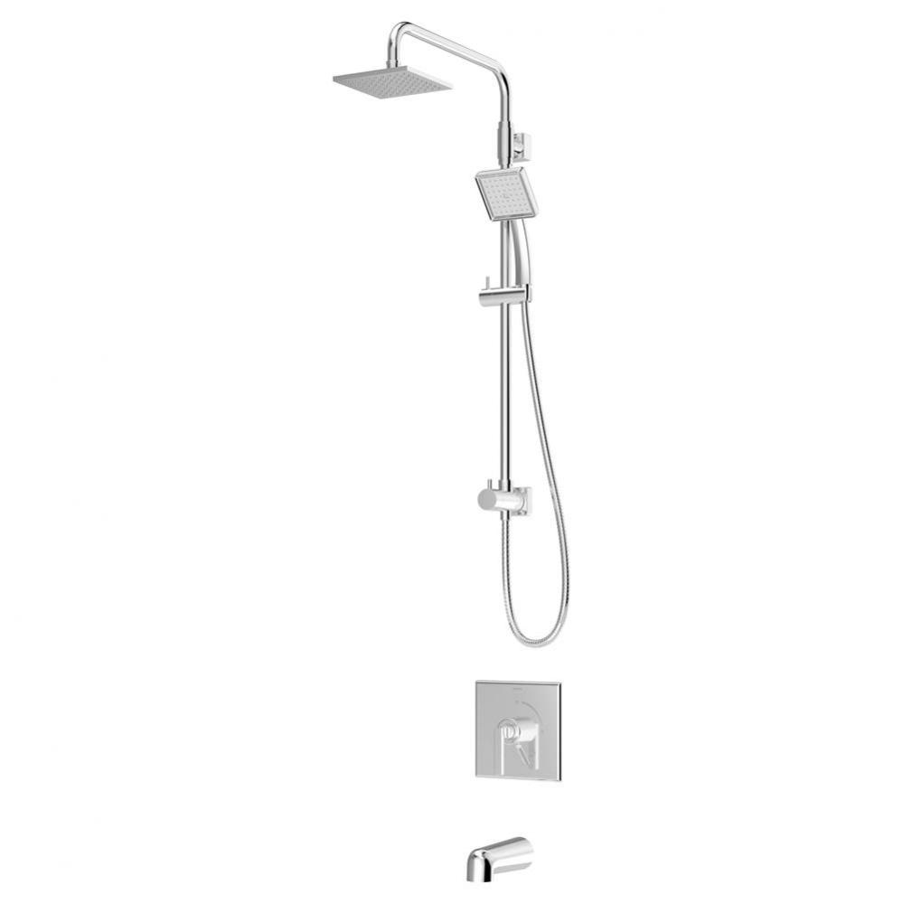 Duro Single-Handle 1 Spray Exposed Shower and Hand Shower Trim - 2.5 GPM (Valve Not Included)