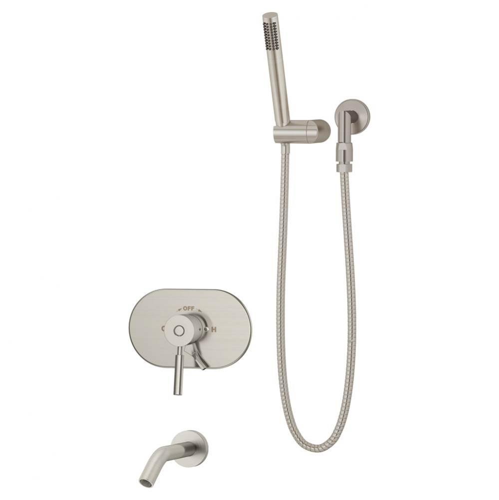 Sereno Single Handle 1-Spray Tub and Hand Shower Trim in Satin Nickel - 1.5 GPM (Valve Not Include