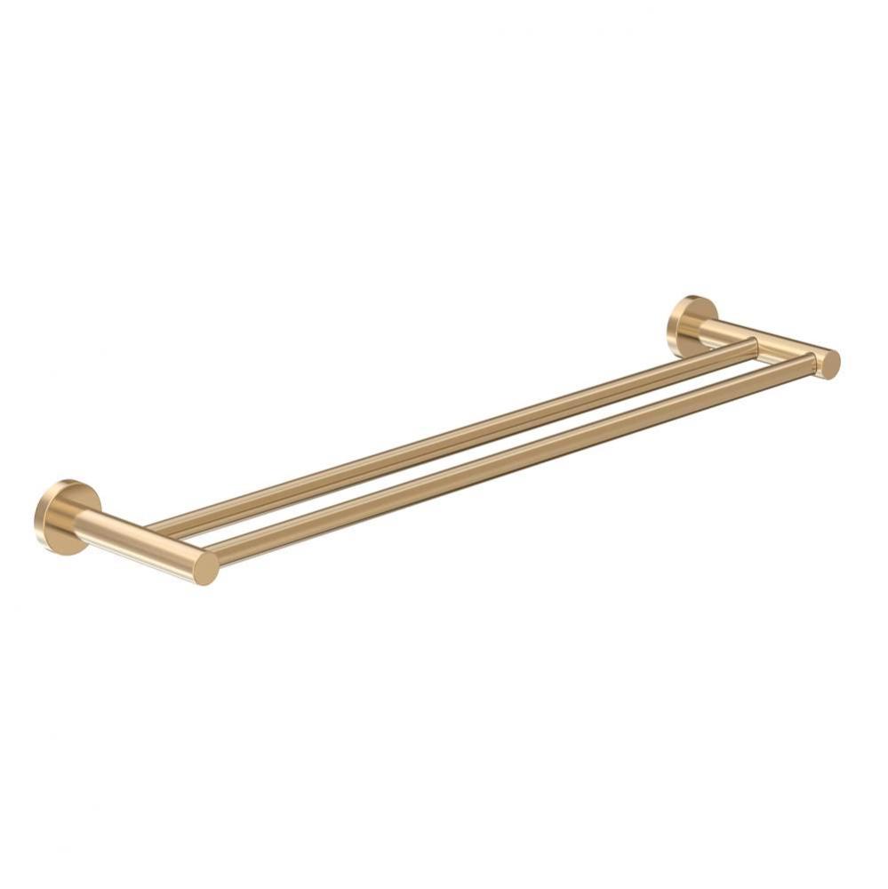 Dia 24 in. Double Wall-Mounted Towel Bar in Brushed Bronze