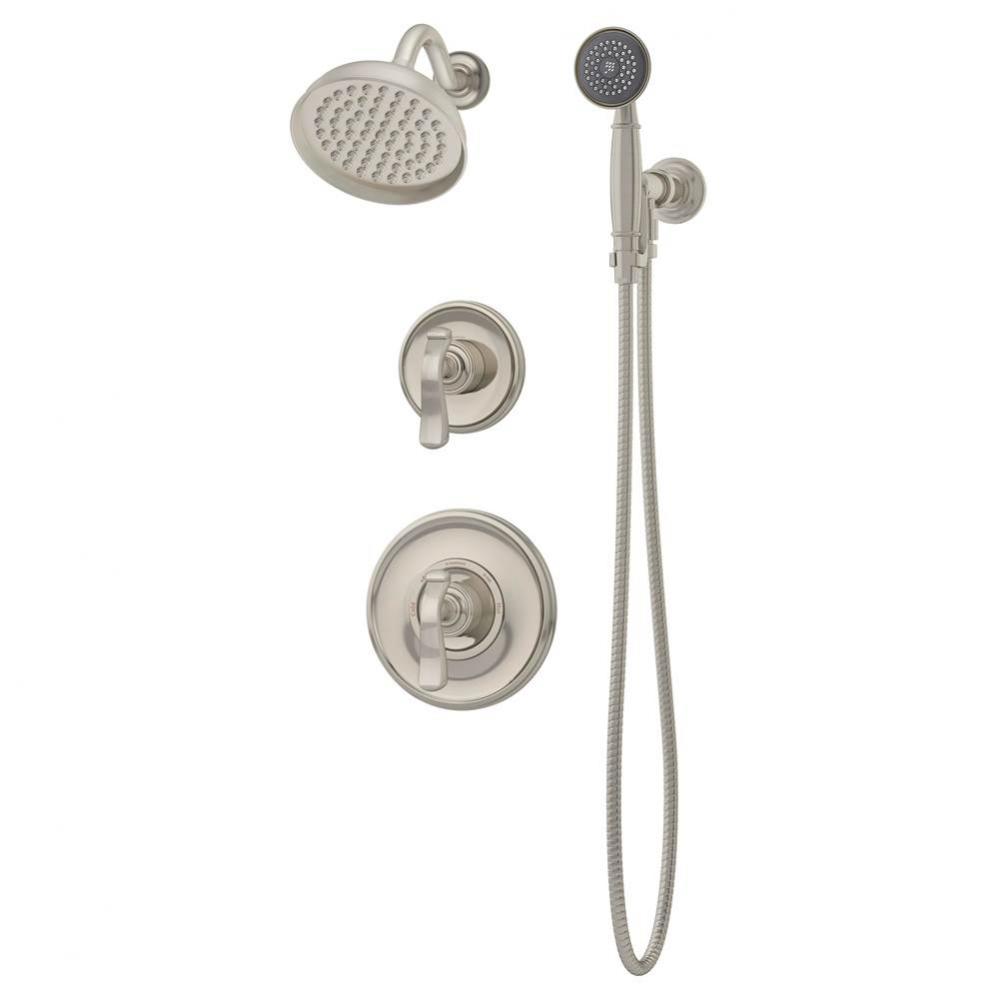 Winslet 2-Handle 1-Spray Shower Trim with 1-Spray Hand Shower in Satin Nickel (Valves Not Included