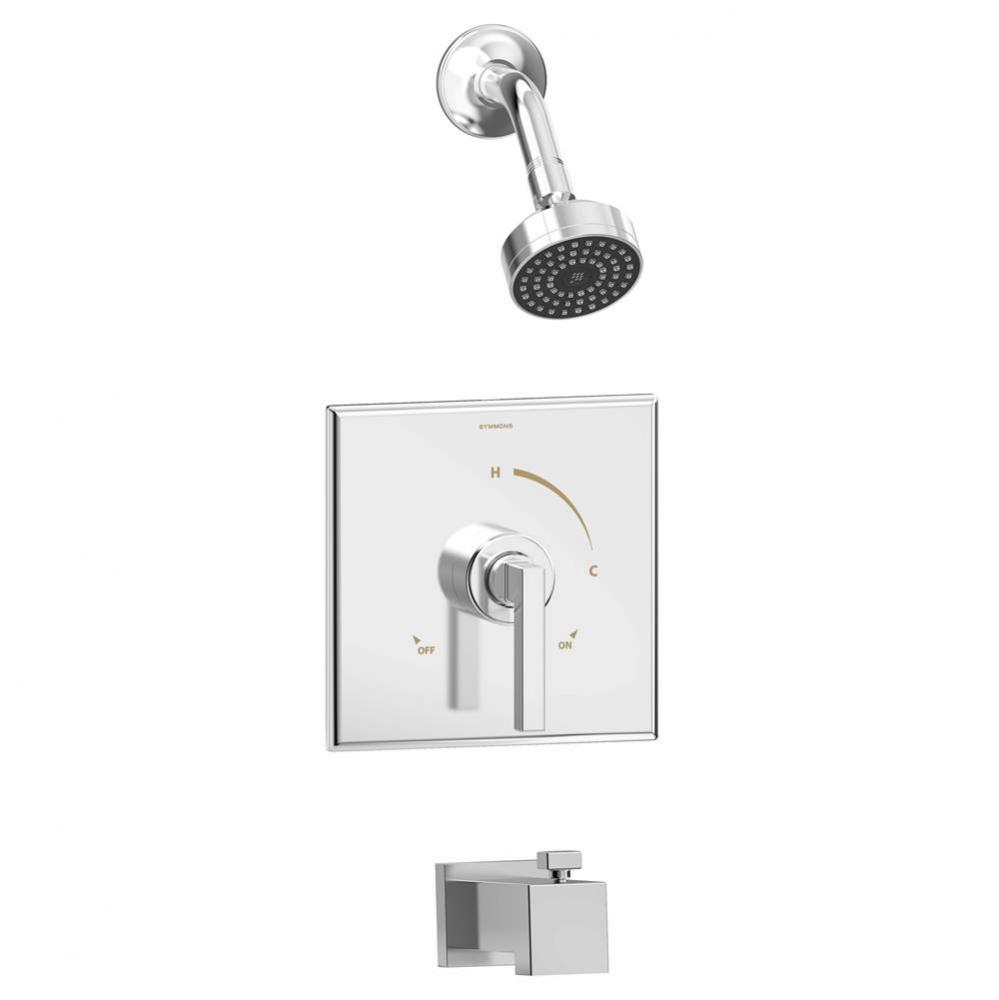 Duro Single Handle 1-Spray Tub and Shower Faucet Trim in Polished Chrome - 1.5 GPM (Valve Not Incl