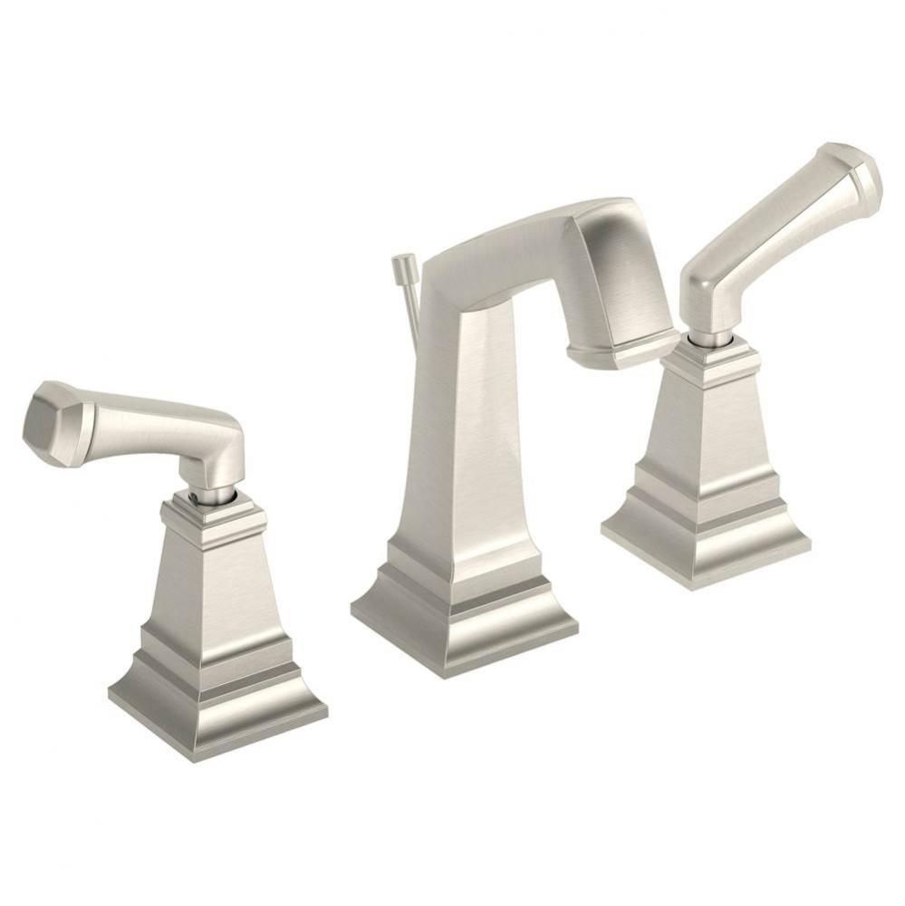 Oxford Widespread 2-Handle Bathroom Faucet with Drain Assembly in Satin Nickel (1.0 GPM)