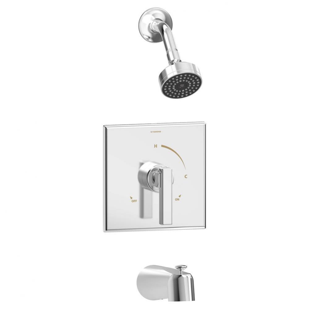 Duro Single-Handle Tub and 1-Spray Shower Trim in Polished Chrome - 1.5 GPM (Valve Not Included)