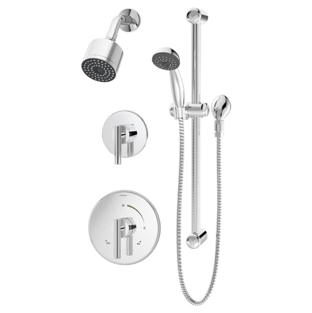 Dia 2-Handle 1-Spray Shower Trim with 1-Spray Hand Shower in Polished Chrome (Valves Not Included)