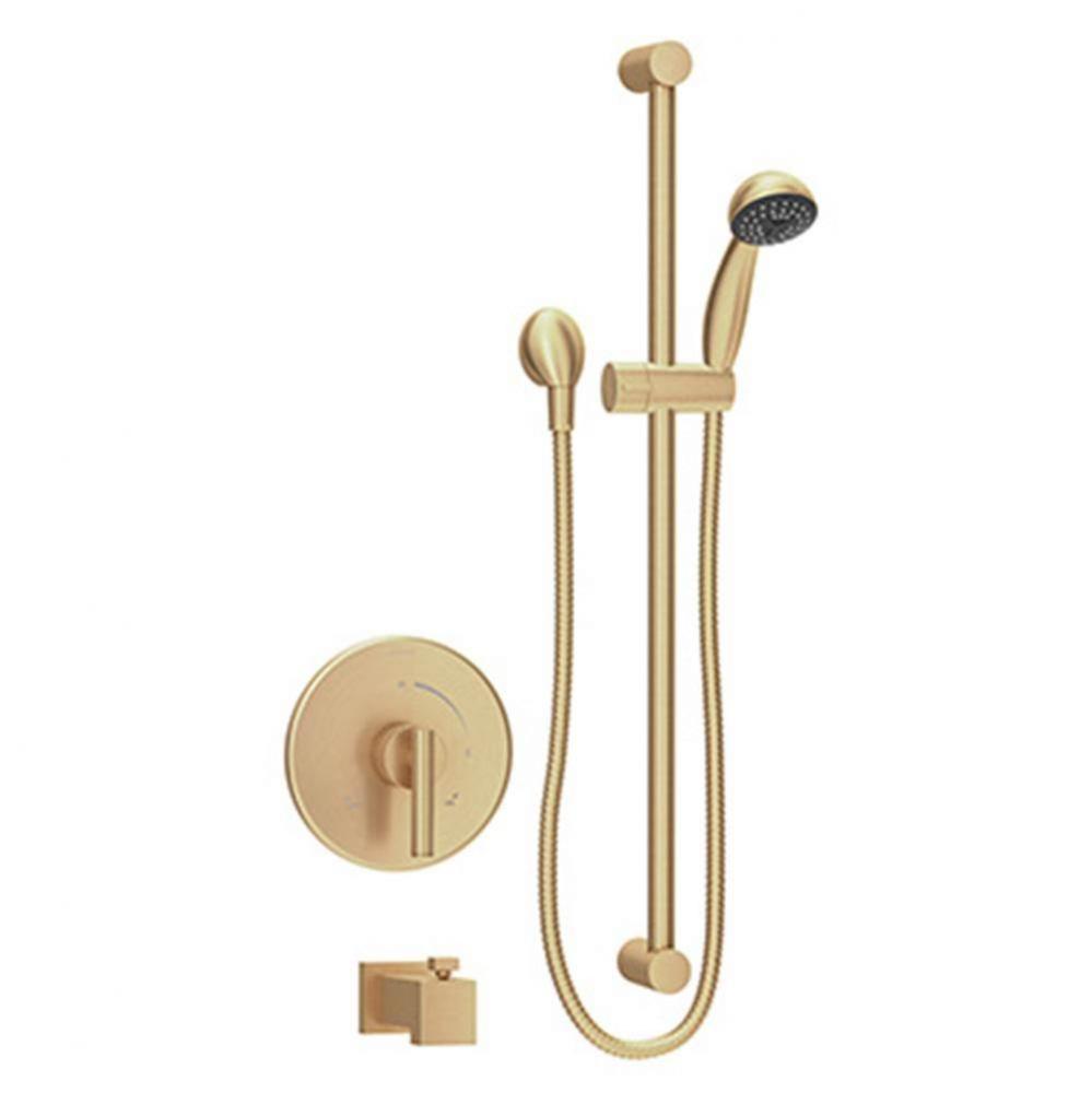 Dia Single Handle 1-Spray Tub and Hand Shower Trim in Brushed Bronze - 1.5 GPM (Valve Not Included