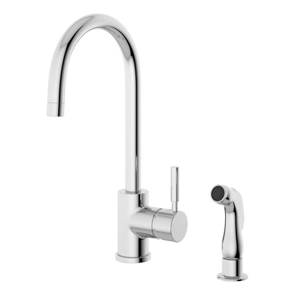 Sereno Single-Handle Kitchen Faucet with Side Sprayer in Polished Chrome (1.5 GPM)