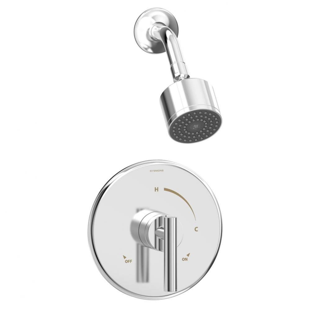 Dia Single Handle 1-Spray Shower Trim with Solid Brass Escutcheon in Polished Chrome - 1.75 GPM (V