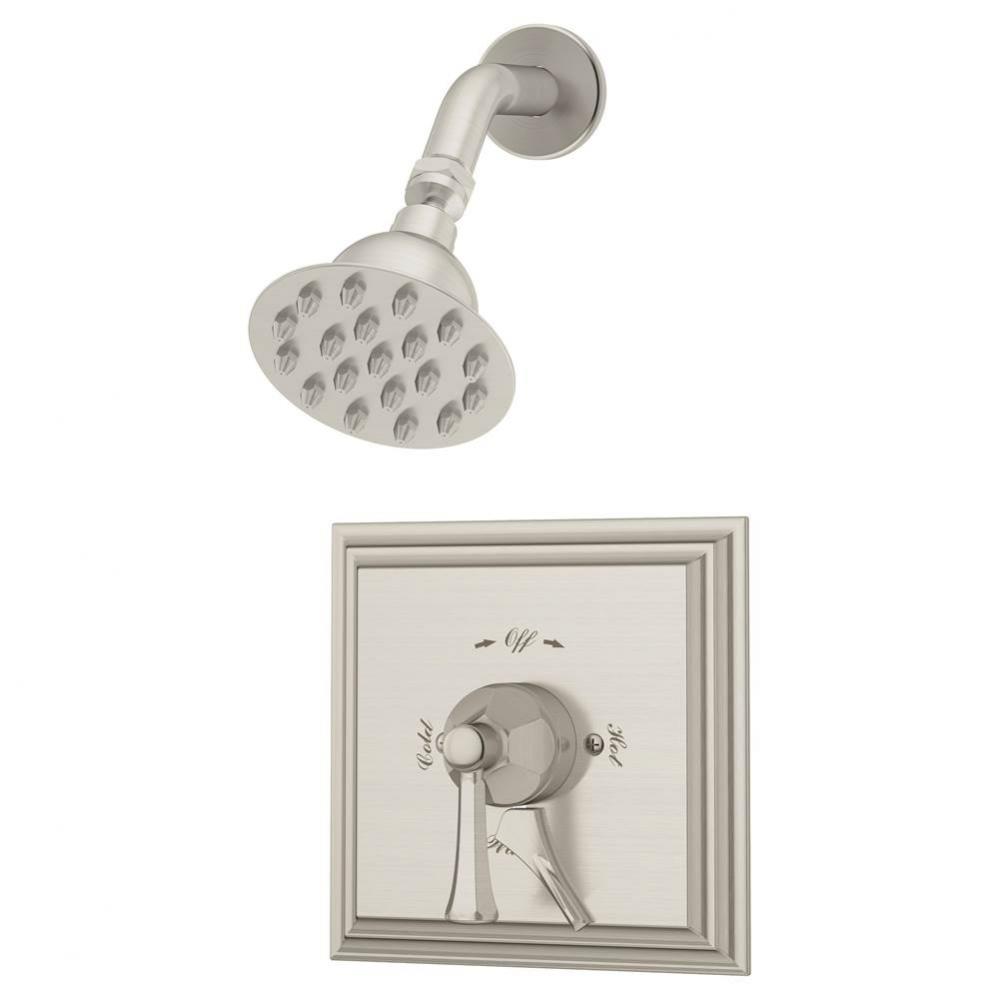 Canterbury Single Handle 1-Spray Shower Trim in Satin Nickel - 1.5 GPM (Valve Not Included)