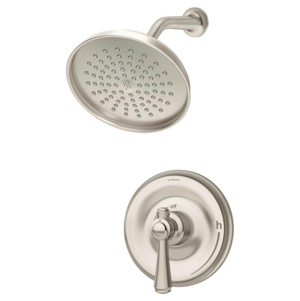 Degas Single Handle 3-Spray Shower Trim in Satin Nickel - 1.5 GPM (Valve Not Included)