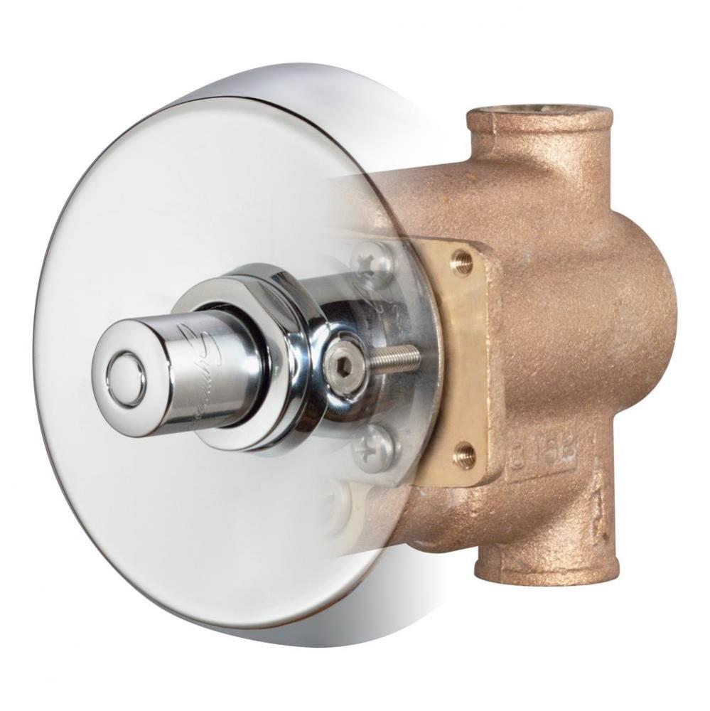 Showeroff Single Push-Button Metering Valve Trim (Valve Not Included)