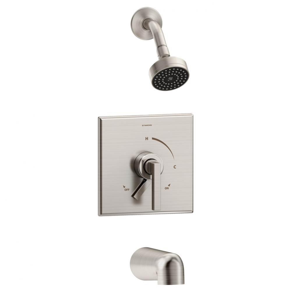 Duro Single Handle 1-Spray Tub and Shower Faucet Trim in Satin Nickel - 1.5 GPM (Valve Not Include
