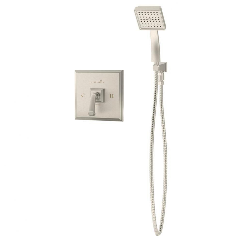 Oxford Single Handle 1-Spray Hand Shower Trim in Satin Nickel - 1.5 GPM (Valve Not Included)