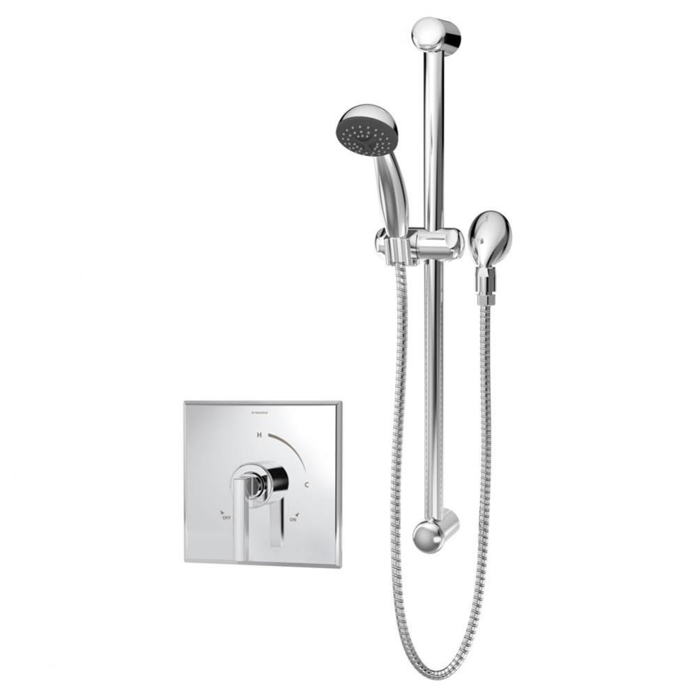Dia Single Handle 3-Spray Hand Shower Trim in Polished Chrome - 1.5 GPM (Valve Not Included)