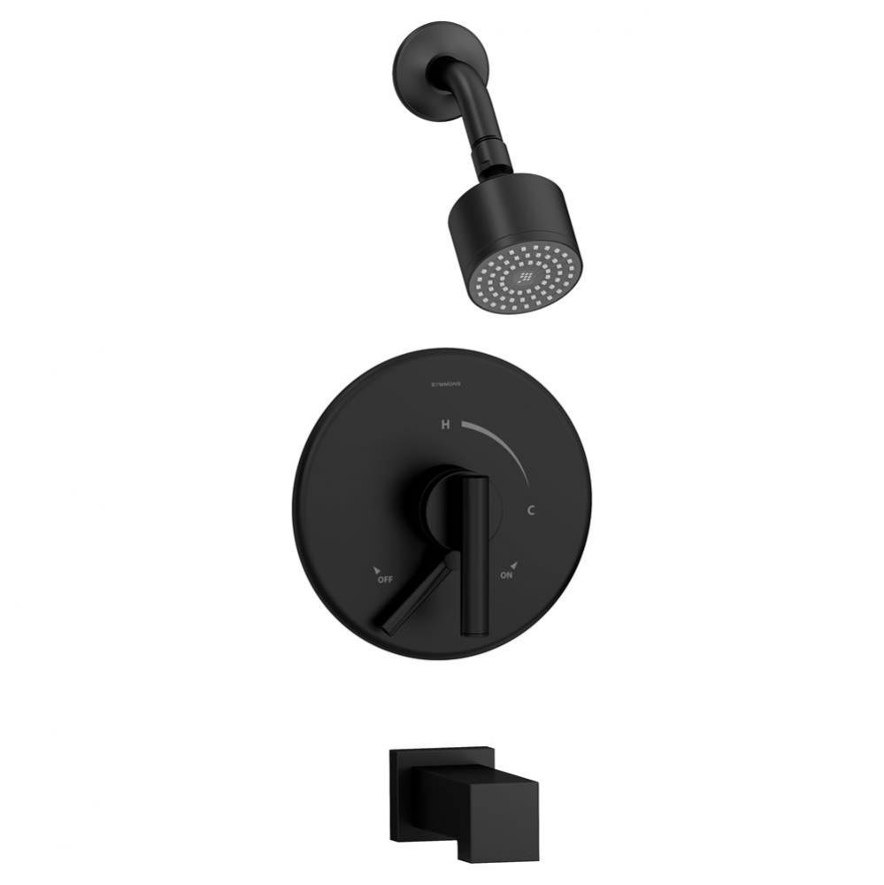 Dia Single-Handle 1-Spray Shower and Tub Trim in Matte Black - 1.5 GPM (Valve Not Included)