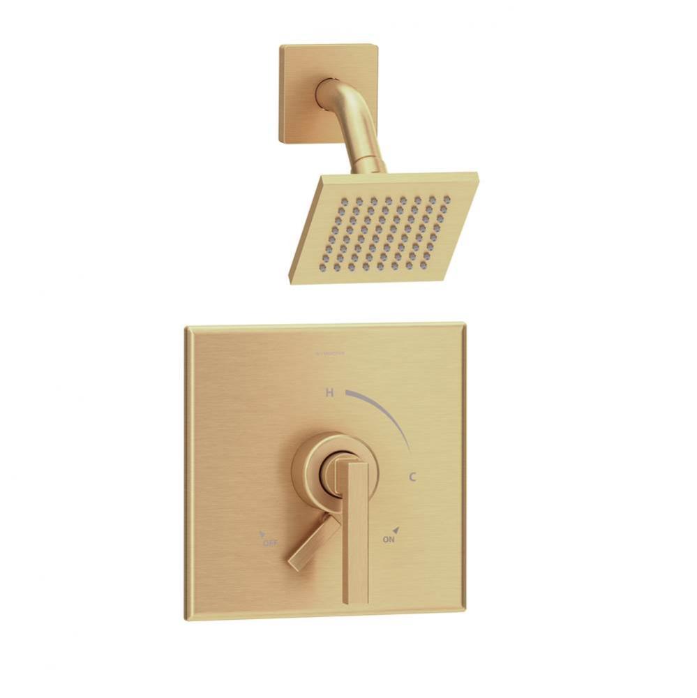 Duro Single Handle 1-Spray Shower Trim with Secondary Volume Control in Brushed Bronze - 1.5 GPM (