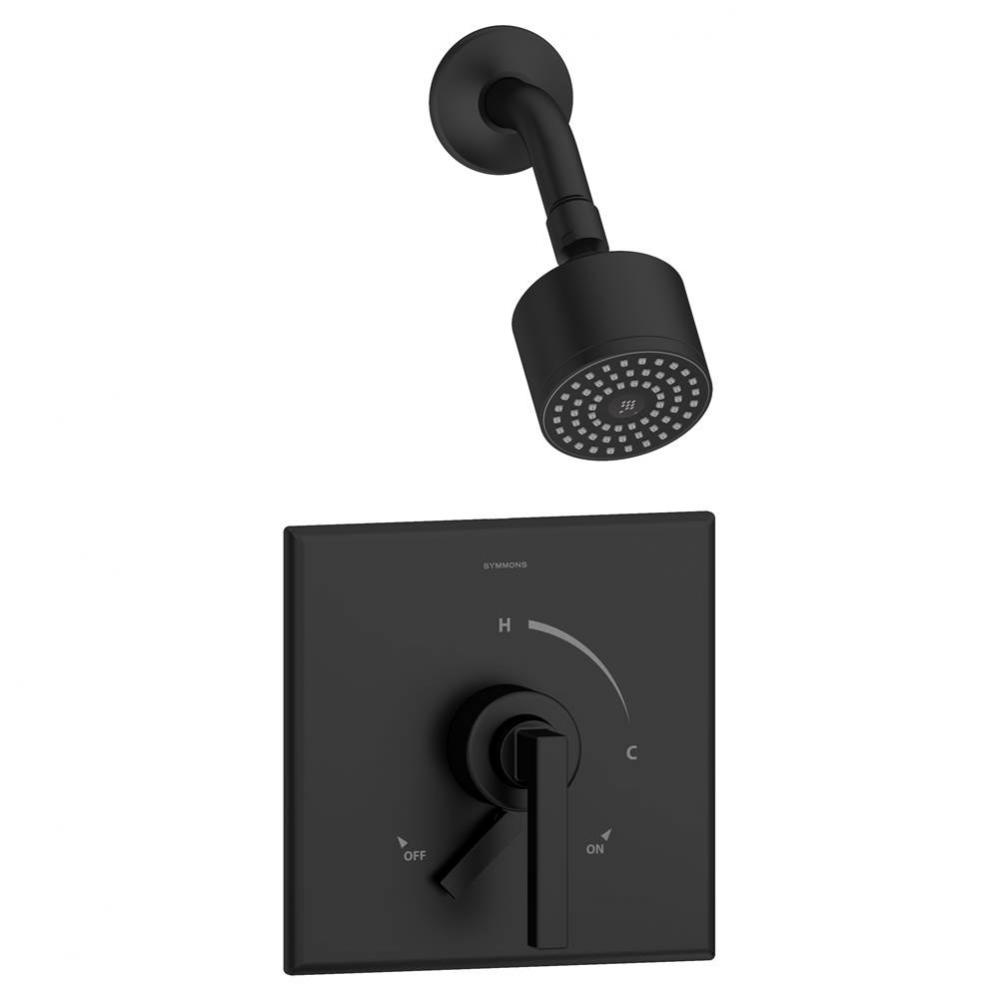 Duro Single Handle 1-Spray Shower Trim with Secondary Volume Control in Matte Black - 1.5 GPM (Val