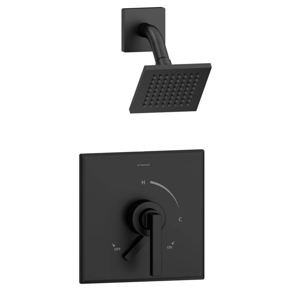Duro Single Handle 1-Spray Shower Trim with Secondary Volume Control in Matte Black - 1.5 GPM (Val