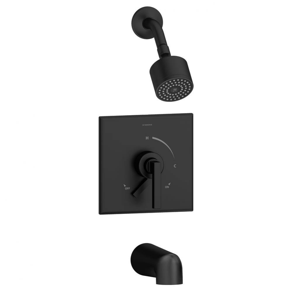 Duro Single Handle 1-Spray Tub and Shower Faucet Trim in Matte Black - 1.5 GPM (Valve Not Included